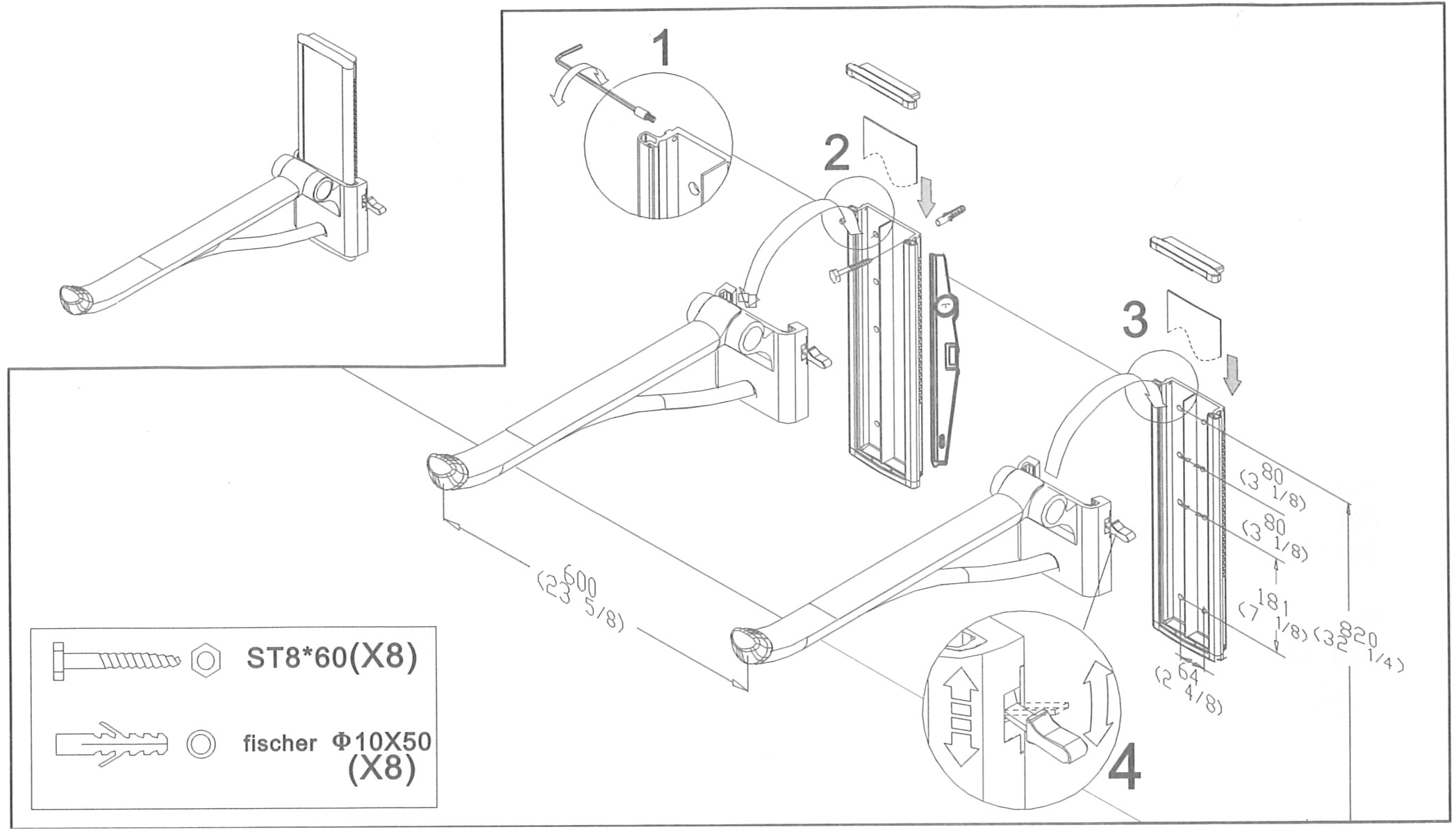 BRAZOS ABATIBLES SEGURIDAD BAÑO